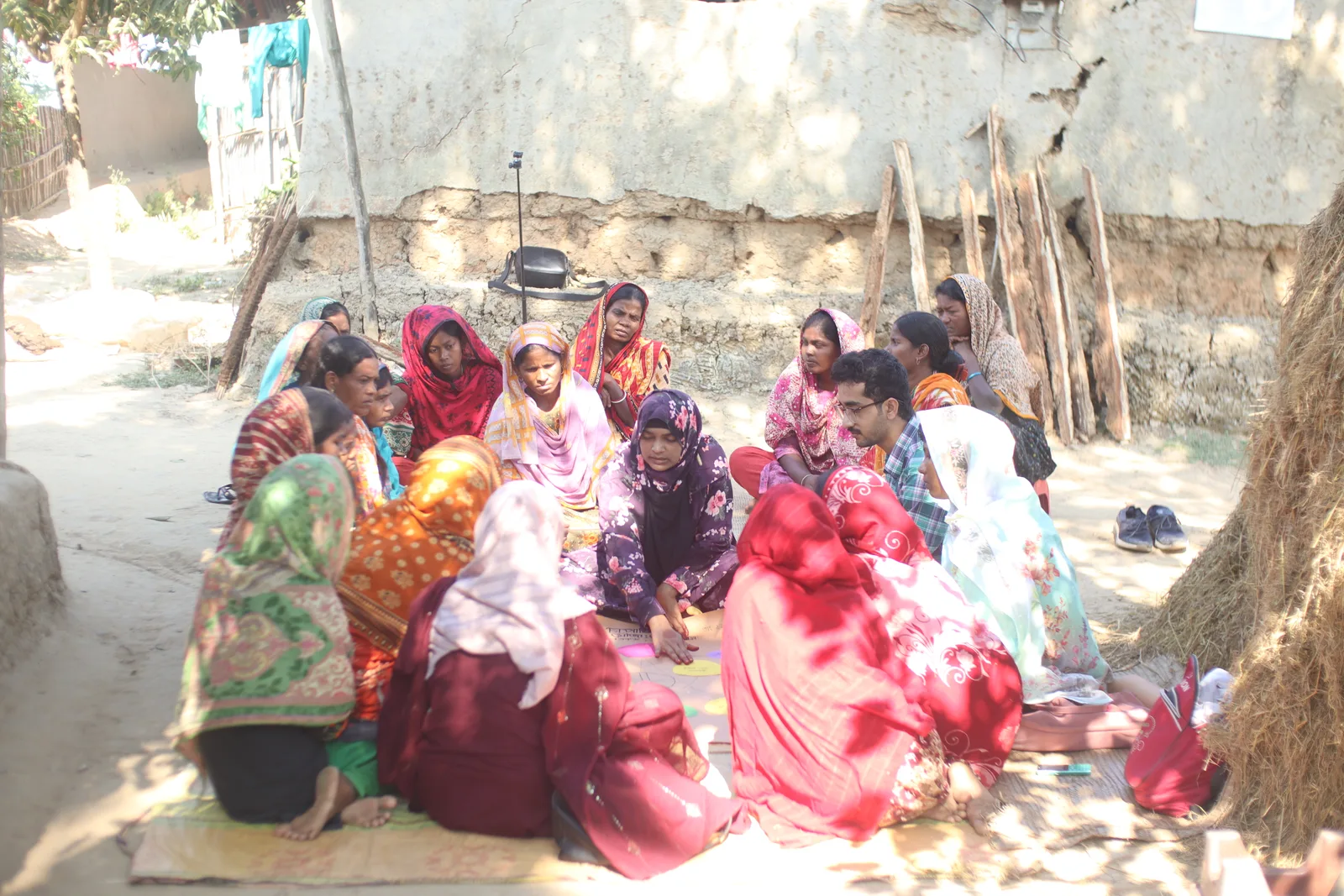Women group meeting as part of their locally-led adaptation plan development