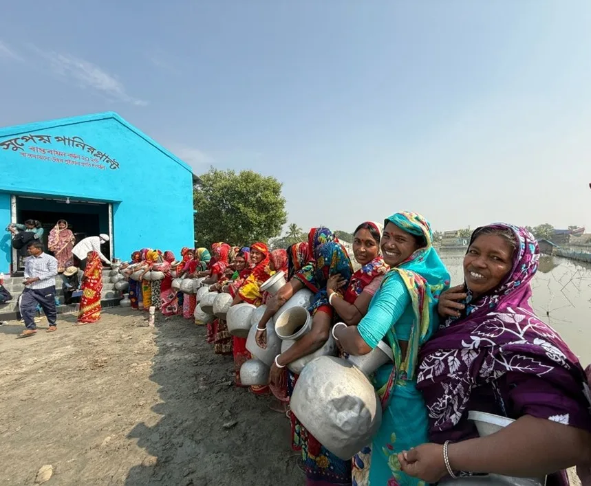 Community Reverse Osmosis plantation for drinking water, RtF program, Puijala, Satkhira, Bangladesh (Photo by Mst Jannatul Naim)