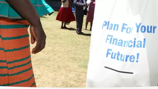 bag with plan for your financial future