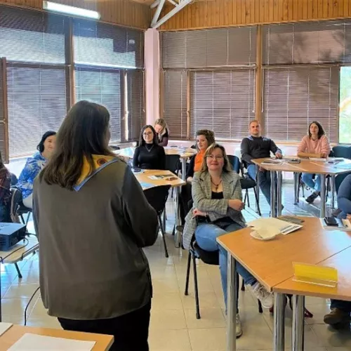 Classroom setting for EIB Ukraine & Moldova project beneficiaries